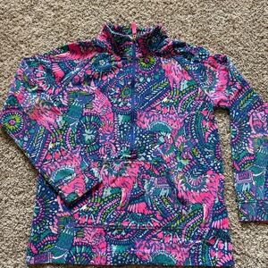 Lilly Pulitzer girls half zip, pull over size 12-14